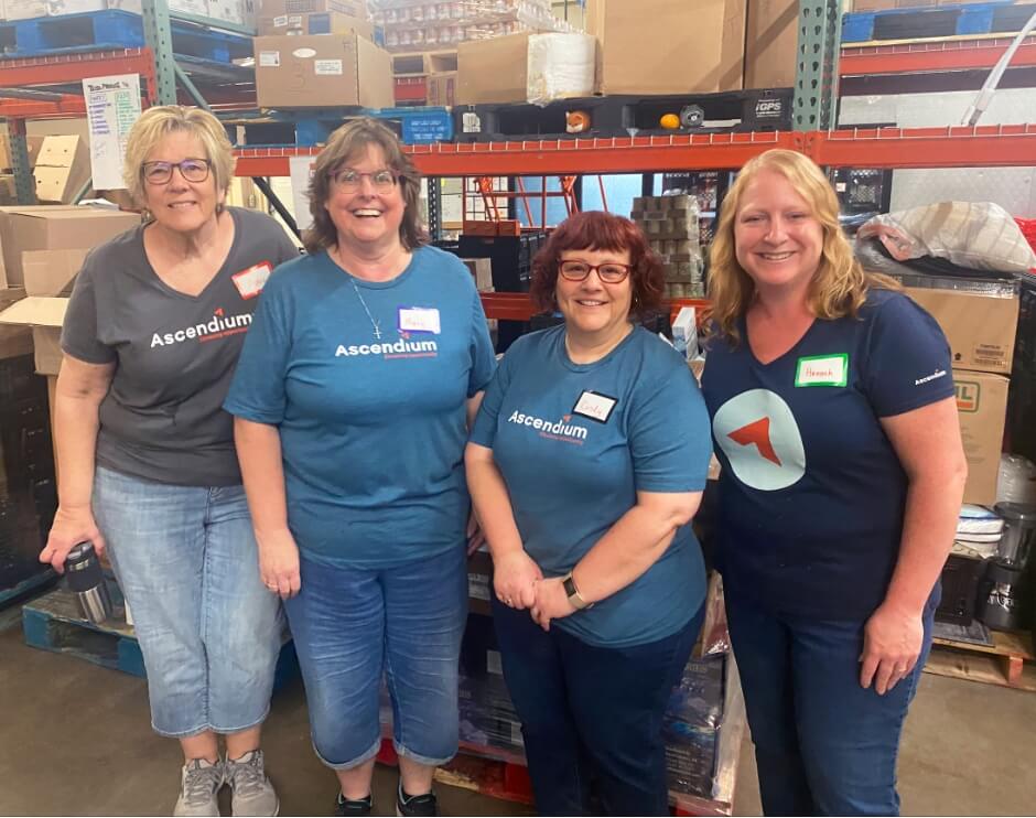 Ascendium employees volunteering